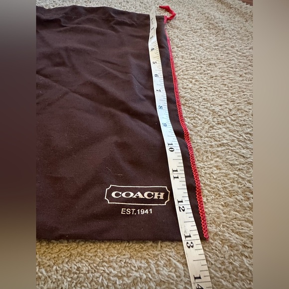 Coach brown dust bag red stitching - Picture 10 of 10